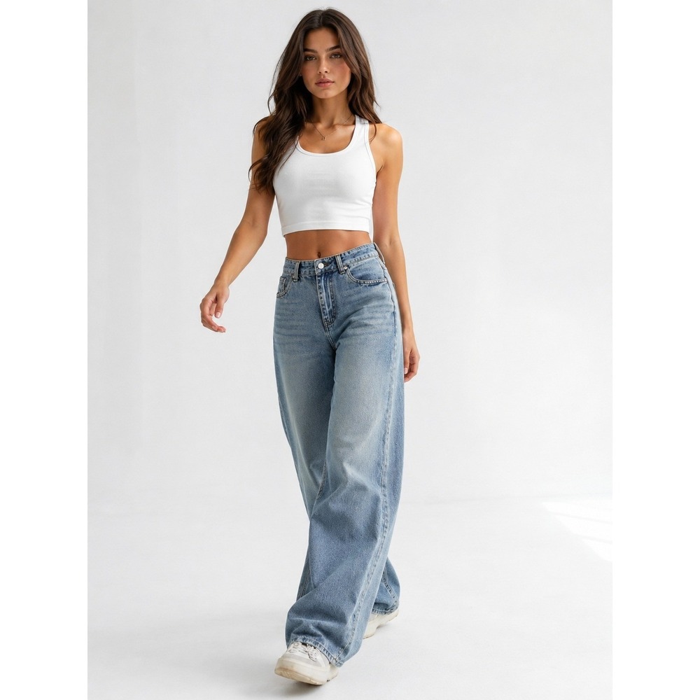 Baggy Jeans High Waisted Loose Fit Vintage Oversized Wide Leg Y2K Streetwear